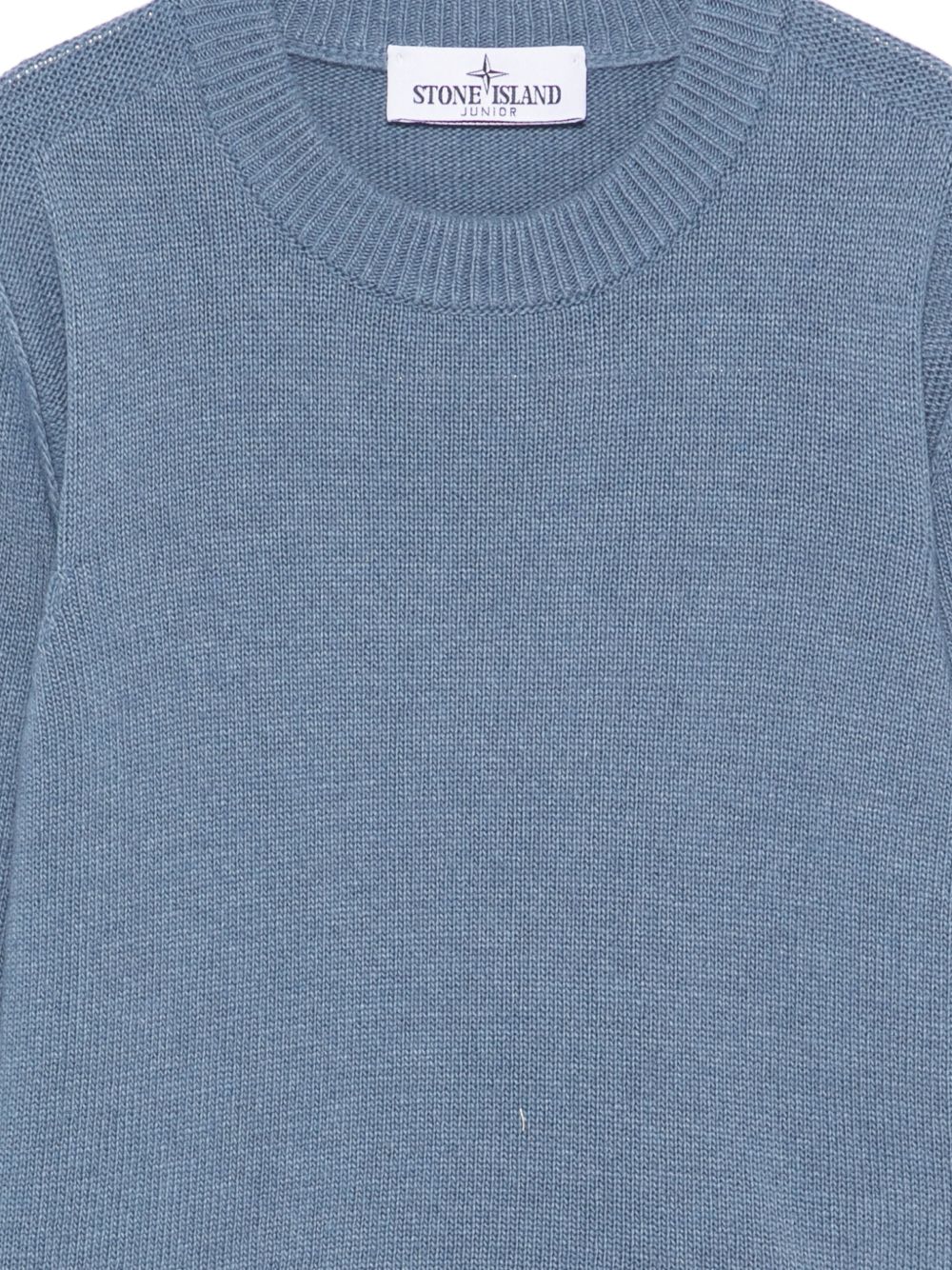 Maglione per bambino Stone Island Kids azzurro con orlo e polsini a coste L2S165100002S00M1 V004B STONE ISLAND KIDS 