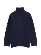 Maglione per bambino Stone Island Kids blu a collo alto L2S165100003S00M1 V0020 STONE ISLAND KIDS 
