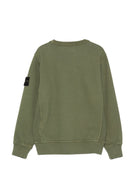 Felpa per bambino Stone Island Kids verde con distintivo Compass L2S166100001S0A20 V005G STONE ISLAND KIDS 