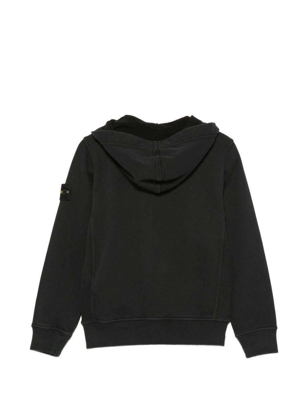 Felpa per bambino Stone Island Kids nera con distintivo Compass L2S166100006S0A20 V0029 STONE ISLAND KIDS 