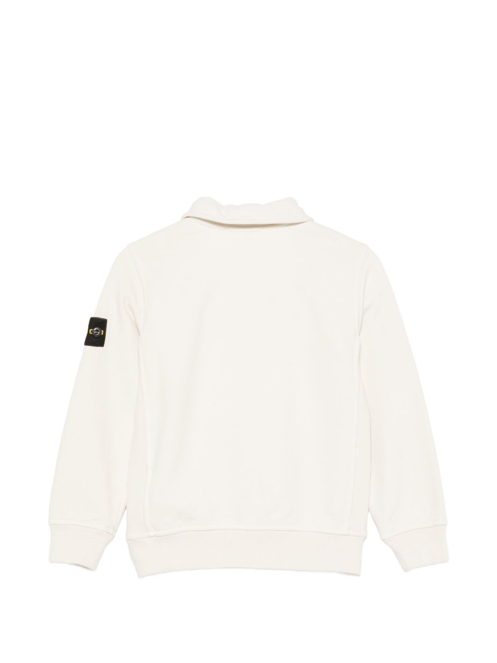 Felpa per bambino Stone Island Kids bianca con applicazione Compass L2S166100012S0A20 V0097 STONE ISLAND KIDS 