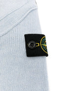 Completo tre pezzi per neonato Stone Island Junior azzurro con scollo a V L2S16M200001S0M10 V004A STONE ISLAND KIDS 