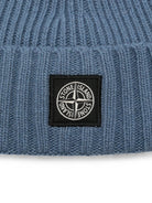Berretto per bambino Stone Island Junior blu con applicazione L2S16N100003S00M3 V004B STONE ISLAND KIDS 
