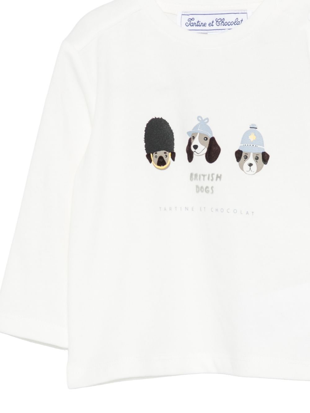 T-shirt per neonato Tartine & Chocolat bianco con stampa grafica CD10031 13 TArtine & Chocolat KIDS 