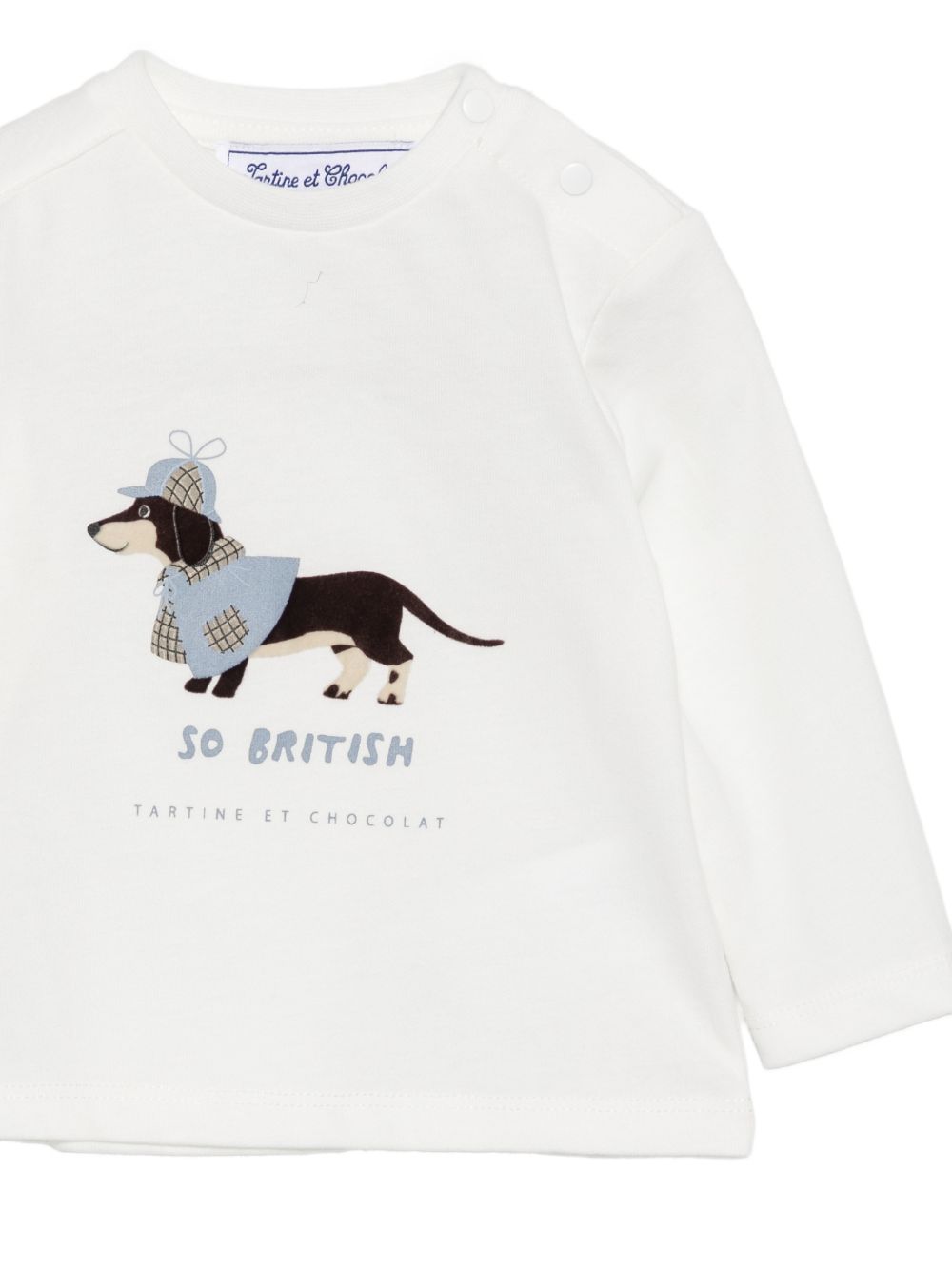 T-shirt per neonato Tartine & Chocolat bianca con stampa grafica CD10041 13 TArtine & Chocolat KIDS 