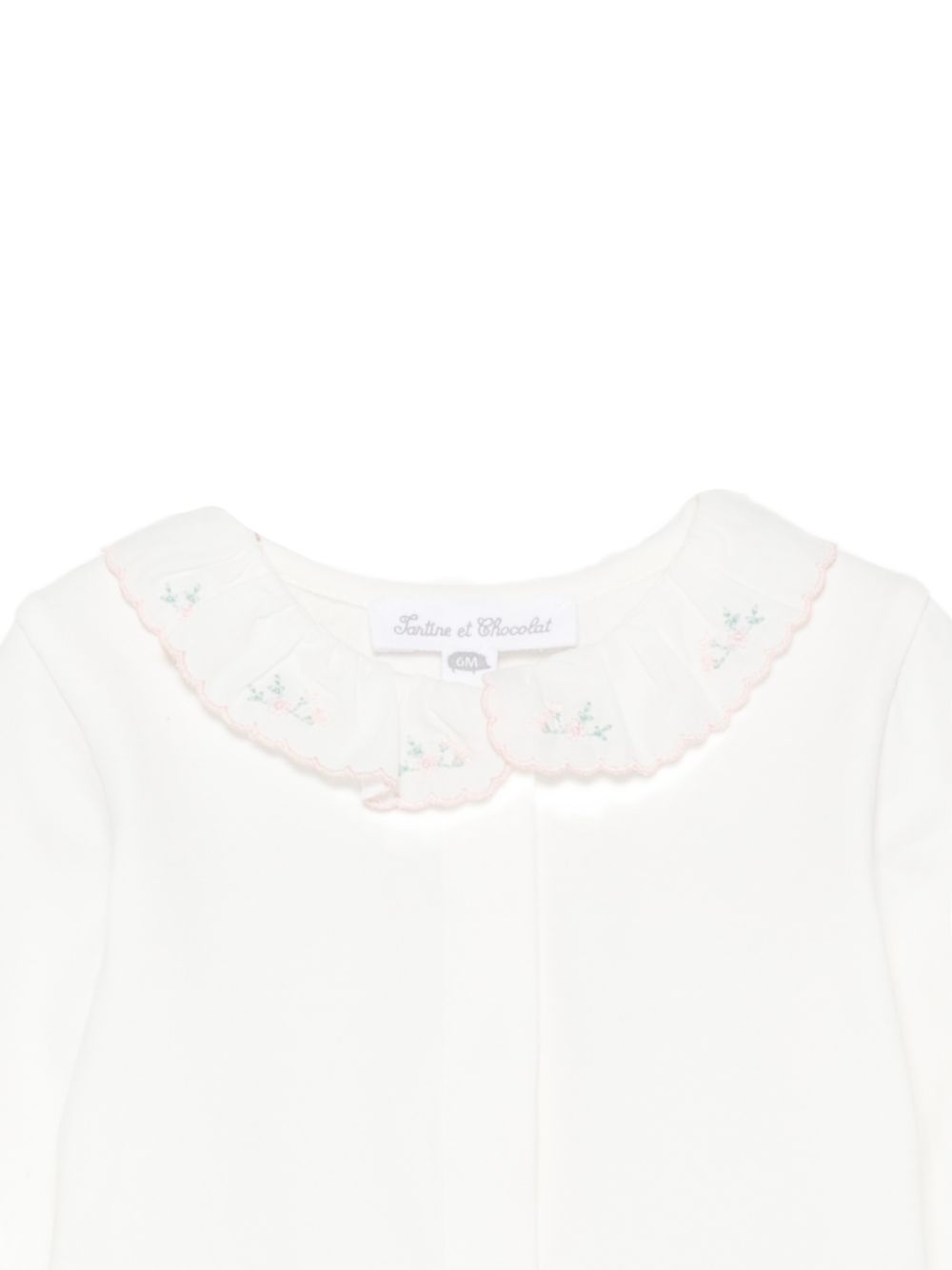 Body per neonata Tartine & Chocolat bianco con colletto ricamato CD11010 13 TArtine & Chocolat KIDS 