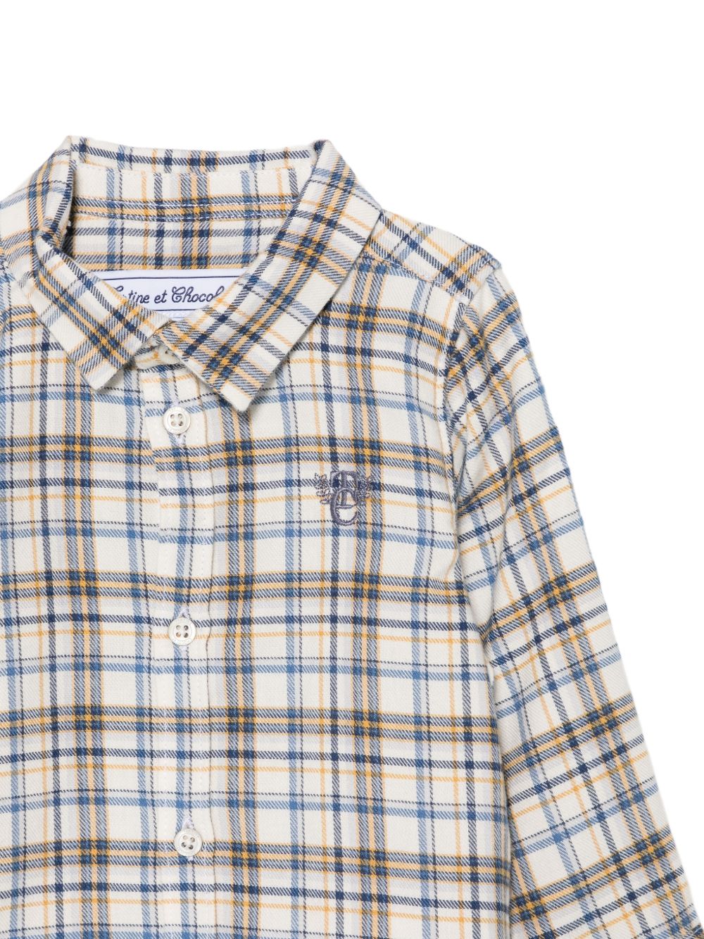 Camicia per neonato Tartine & Choccolat Kids beige con motivo a quadri CD12061 13 TArtine & Chocolat KIDS 