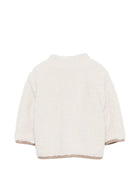 Giacca per neonato Tartine Et Chocolat bianco in pile con zip CD17001 61 TArtine & Chocolat KIDS 