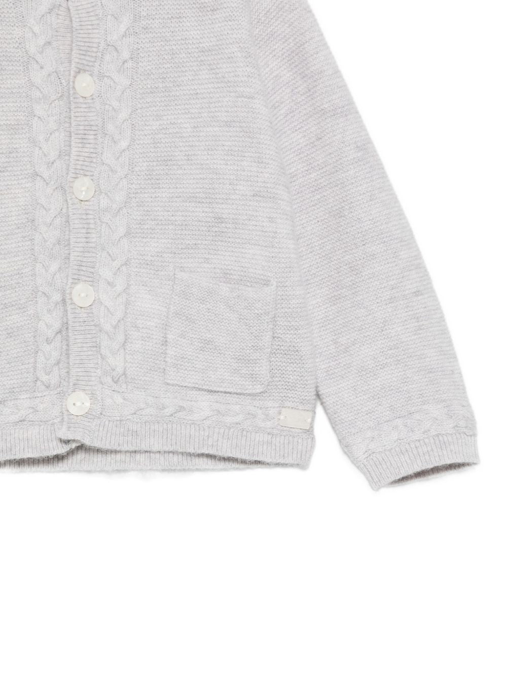 Cardigan per neonati Tartine Et Chocolat grigio in maglia con bottoni CD18010 20 TArtine & Chocolat KIDS 
