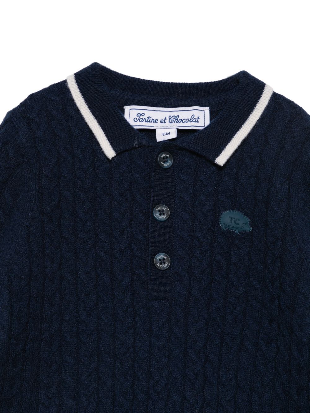 Maglione per neonato Tartine & Chocolat blu con lavorazione a trecce CD18041 04 TArtine & Chocolat KIDS 