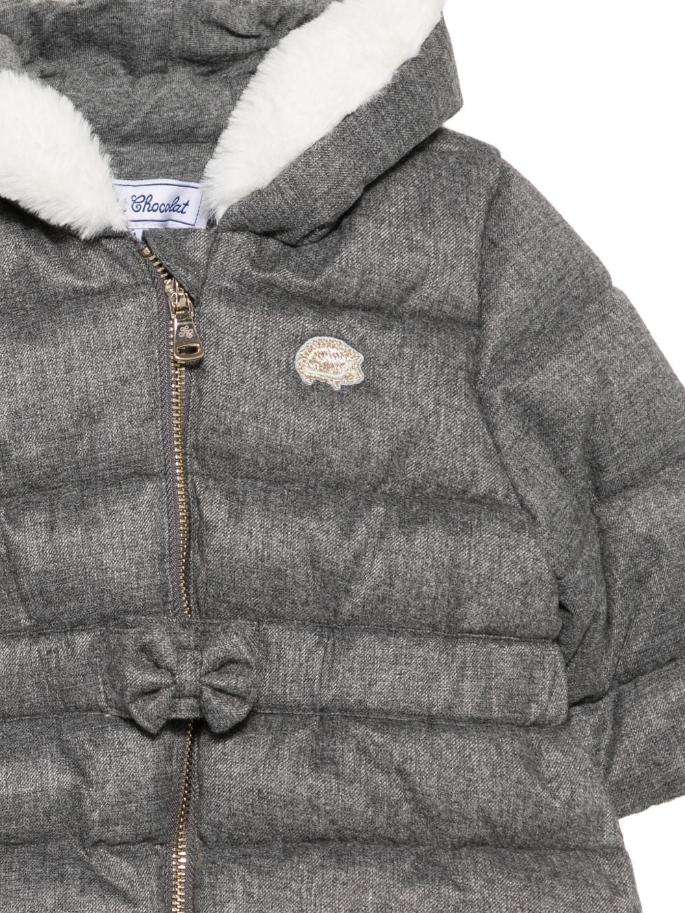 Cappotto per neonata Tartine Et Chocolat Kids grigio con finitura imbottita CD42061 22 TArtine & Chocolat KIDS 