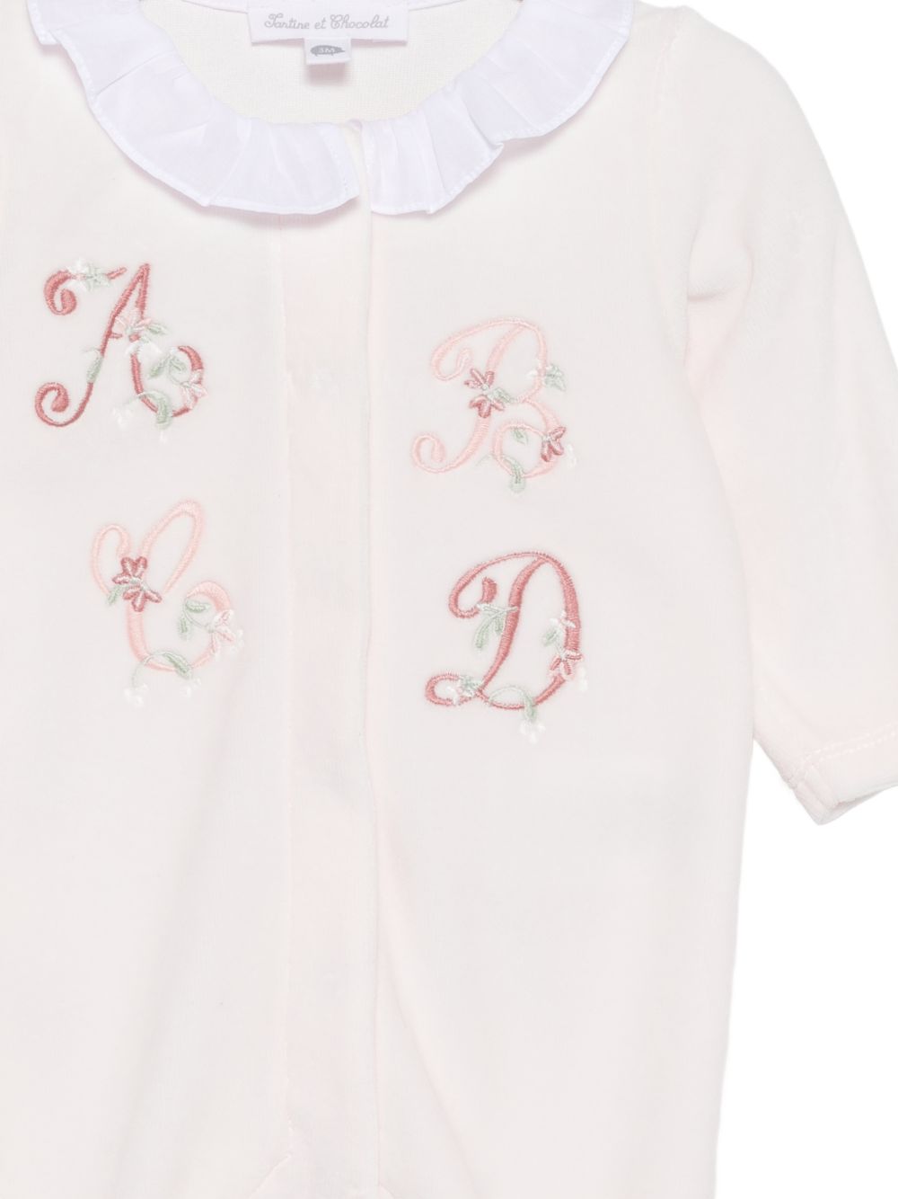 Tutina per neonata Tartine Et Chocolat Kids rosa con trama in velluto CD54060 31 TArtine & Chocolat KIDS 