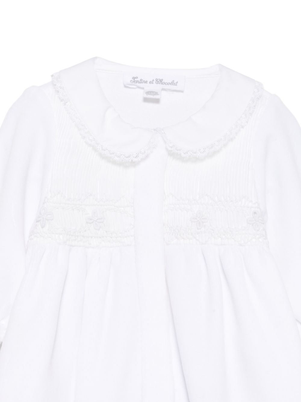 Tutina per neonati Tartine & Chocolat Kids bianca con colletto alla Peter Pan CD54080 01 TArtine & Chocolat KIDS 