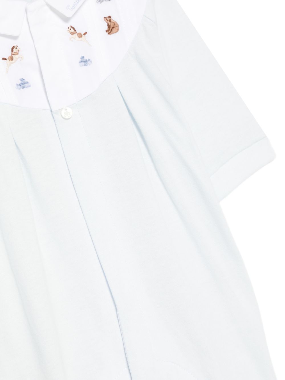 Tutina per neonato Tartine Et Chocolat Kids azzurra con colletto alla Peter Pan CD54120 41 TArtine & Chocolat KIDS 