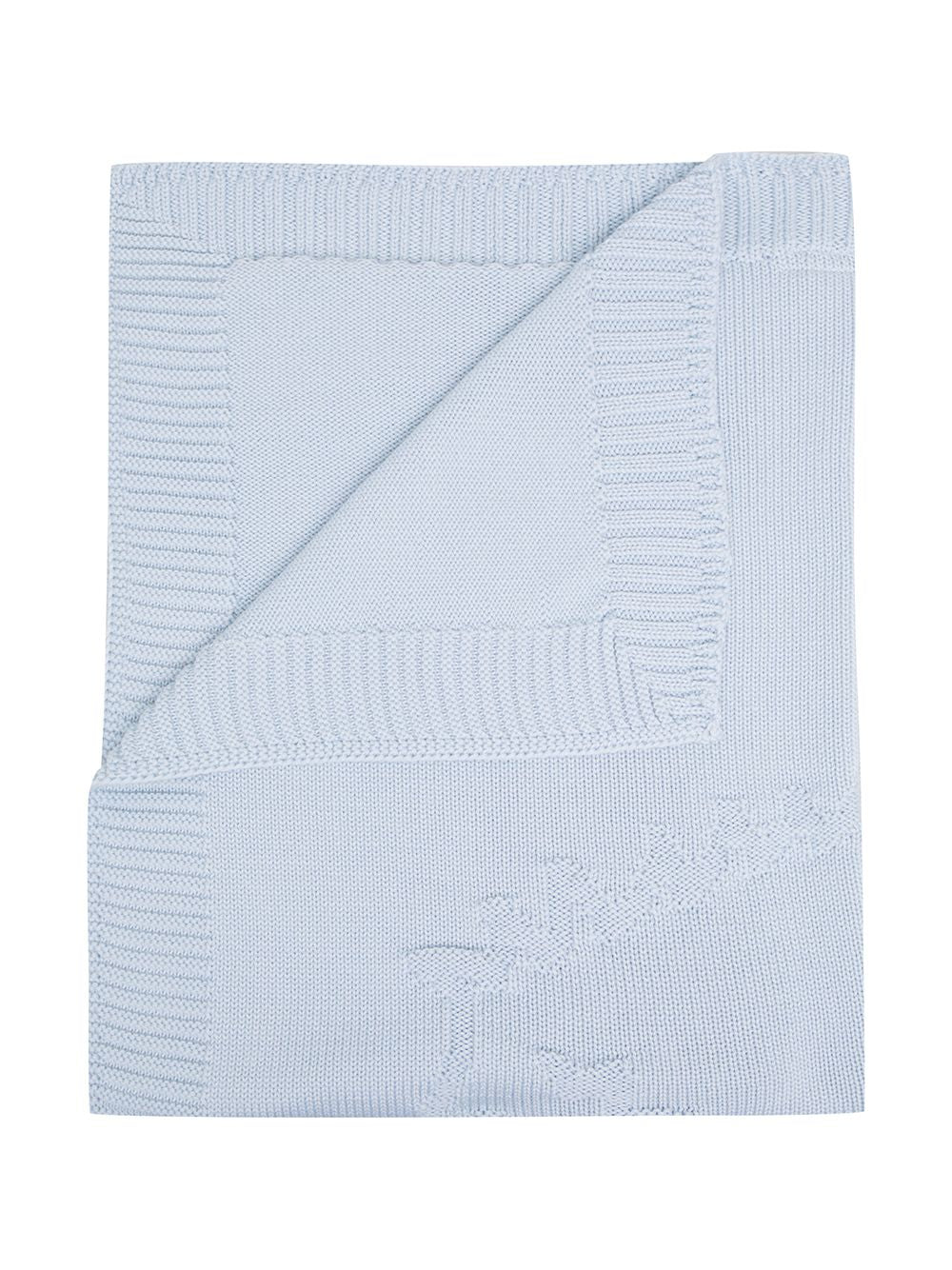 Coperta per neonato Tartine Et Chocolat azzurra con logo ricamato T60006F 41 TArtine & Chocolat KIDS 
