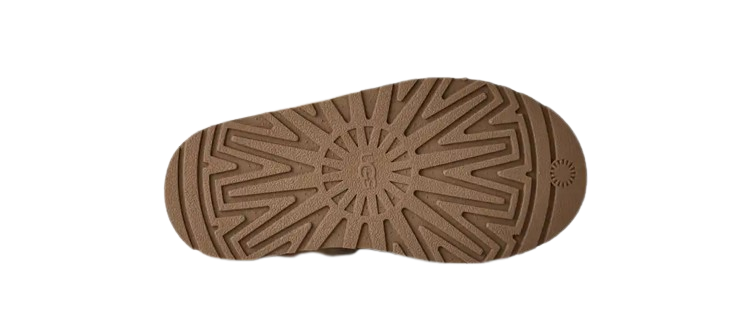 Ciabatte Disquette per bambina UGG Kids marrone con finitura in shearling 1171199K CHE UGG KIDS 