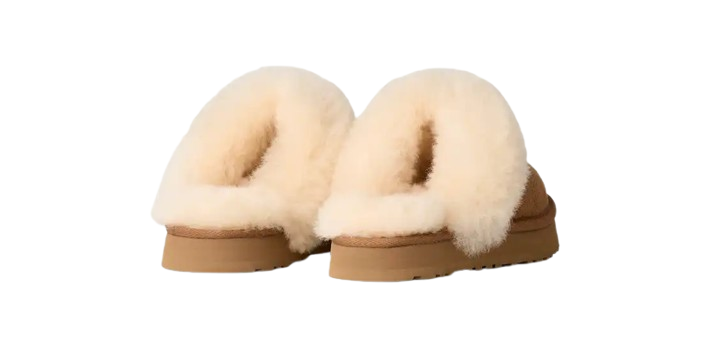Ciabatte Disquette per bambina UGG Kids marrone con finitura in shearling 1171199K CHE UGG KIDS 