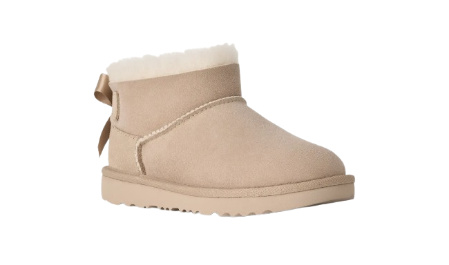 Stivali Ultra Mini Bailey Bow per bambina Ugg Kids beige con fiocco in raso 1185920K SAN UGG KIDS 