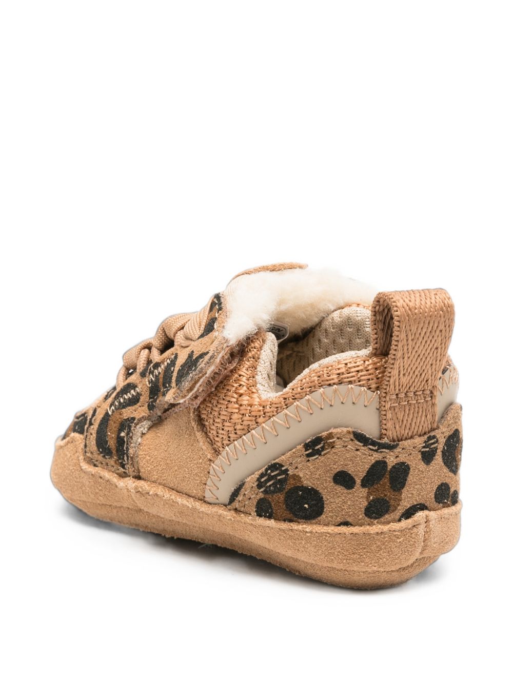 Sneakers leopardate per neonata UGG Kids animalier con cinturino 1187372I TAN UGG KIDS 