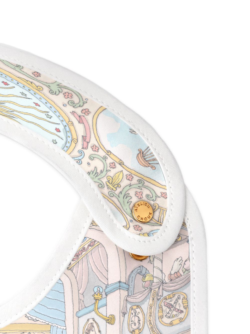 Bavaglino per neonati Atelier Choux bianco con stampa BI-CS-NUC R-U ATELIER CHOUX PARIS KIDS 