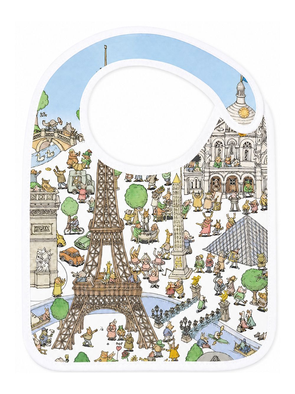 Bavaglino per neonati Atelier Choux multicolore con stampa Paris BI-CS-PAR I-U ATELIER CHOUX PARIS KIDS 
