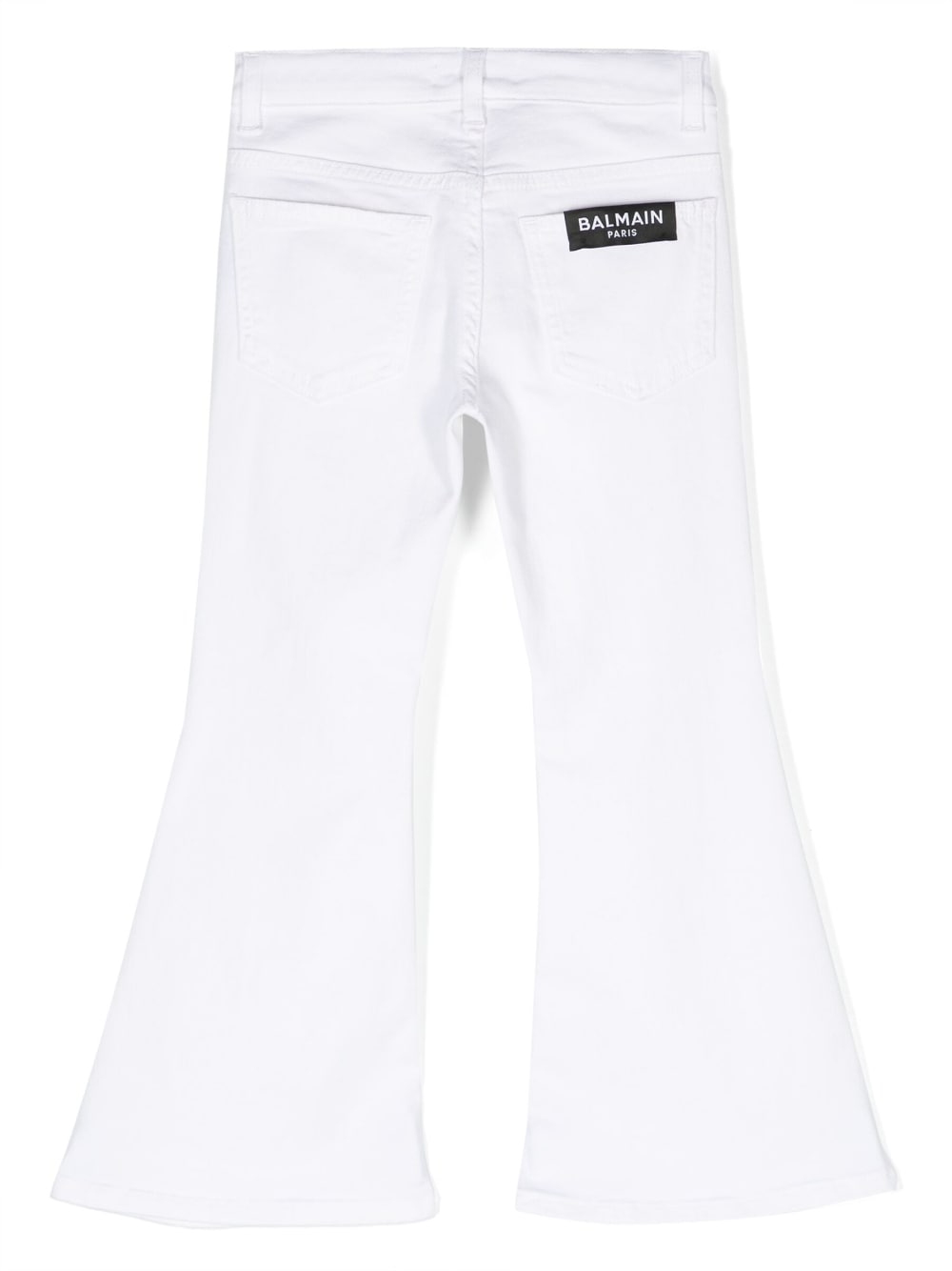 Flared jeans with logo patch