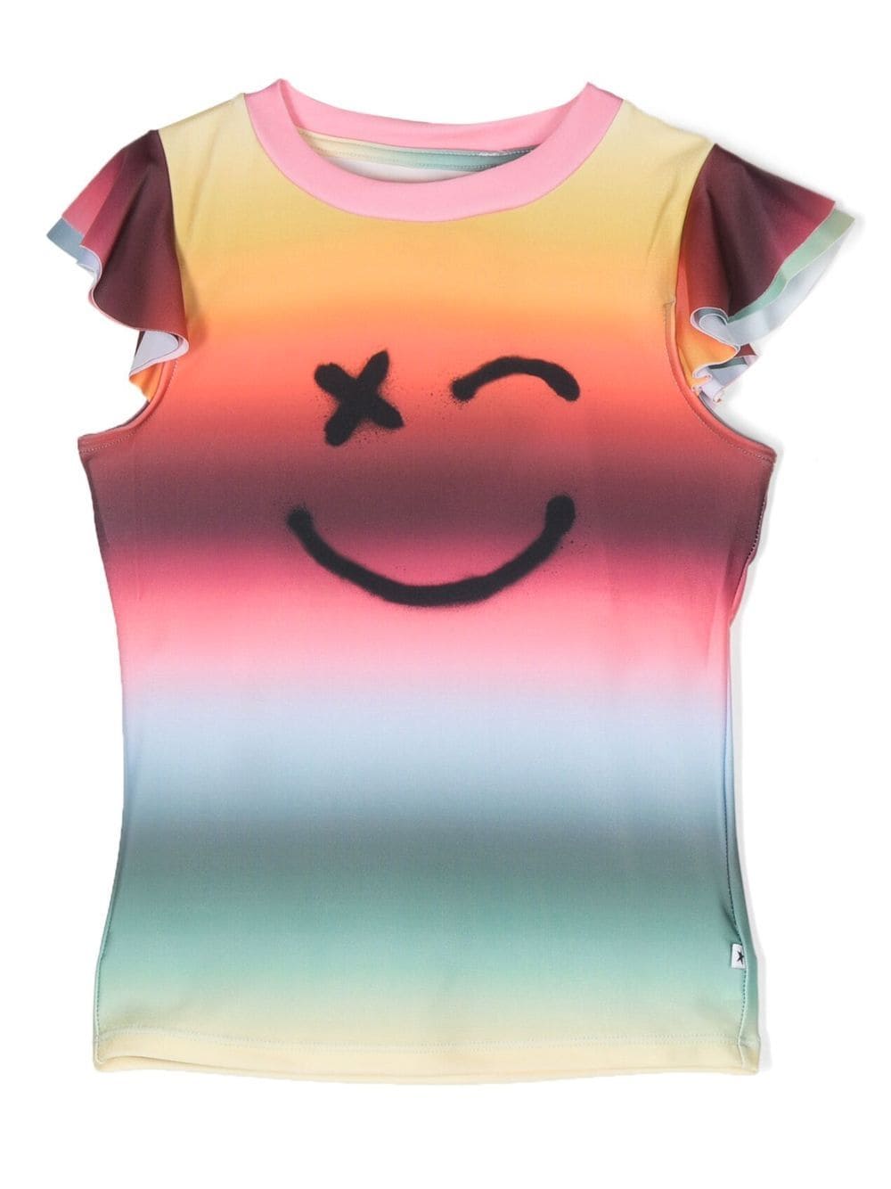 T-shirt color gradient con smiley