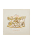 Coperta per neonati Atelier Choux Paris beige con stampa Carousel CBCWCARPB CAROUSEL ATELIER CHOUX PARIS KIDS 