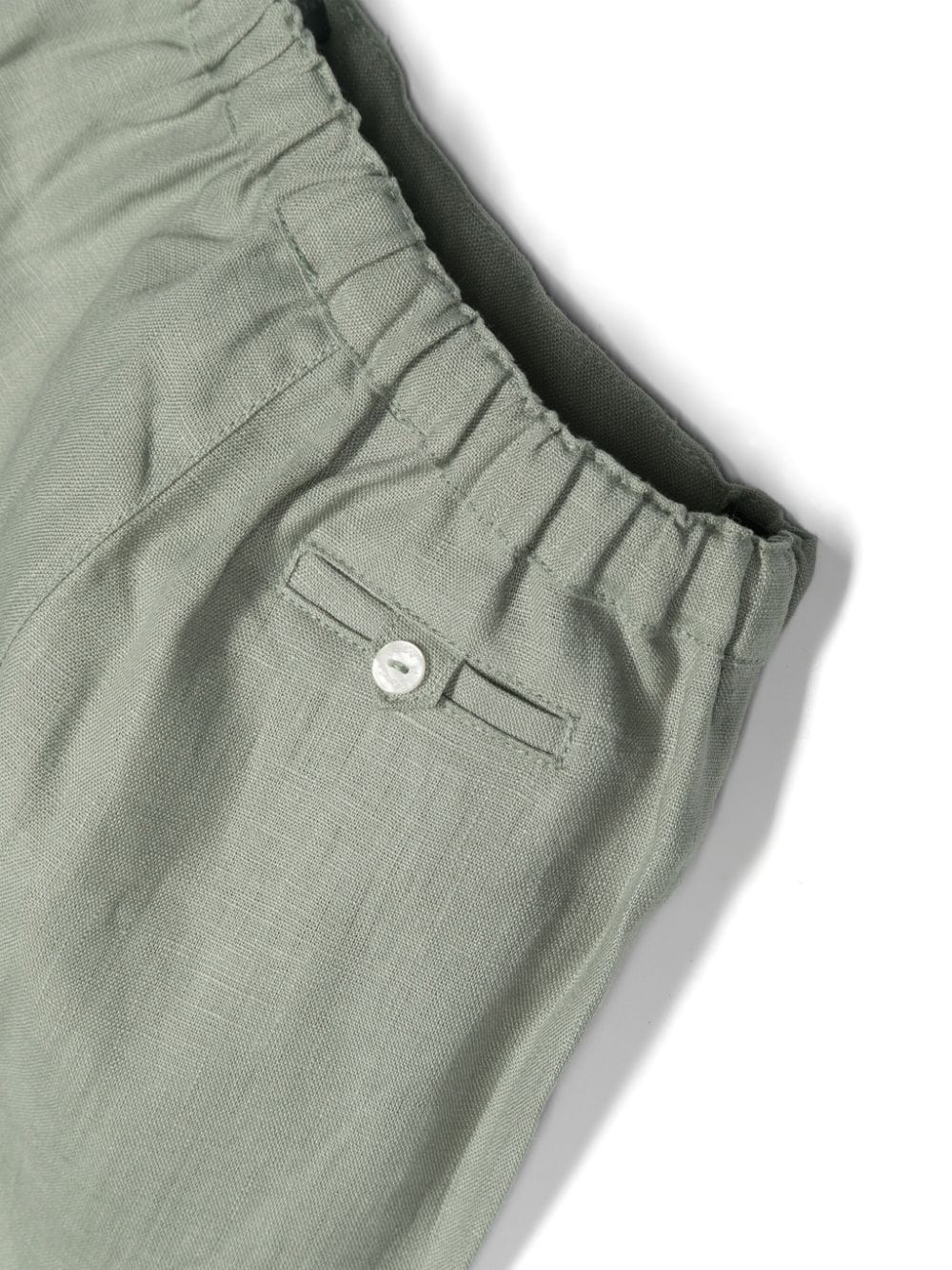 Linen trousers with elasticated waist