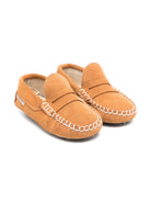Mocassini in pelle scamosciata per bambino BabyWalker marrone con cuciture a contrasto PB4277 CAMEL BABYWALKER KIDS 