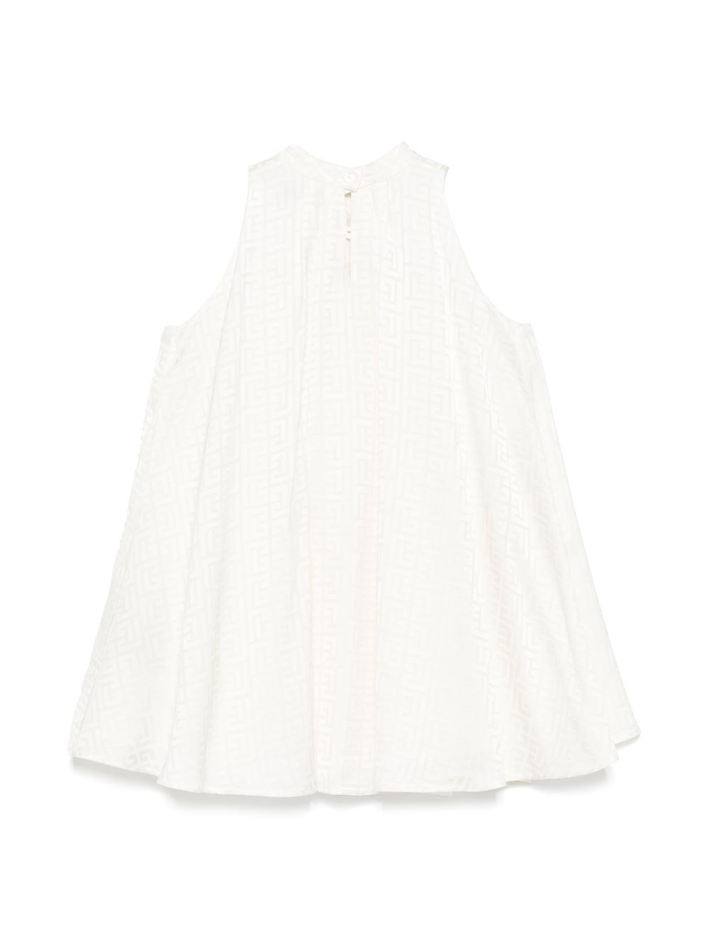 Abito per bambina Balmain Kids bianco con motivo jacquard BW1D62 S0192 102 BALMAIN KIDS 