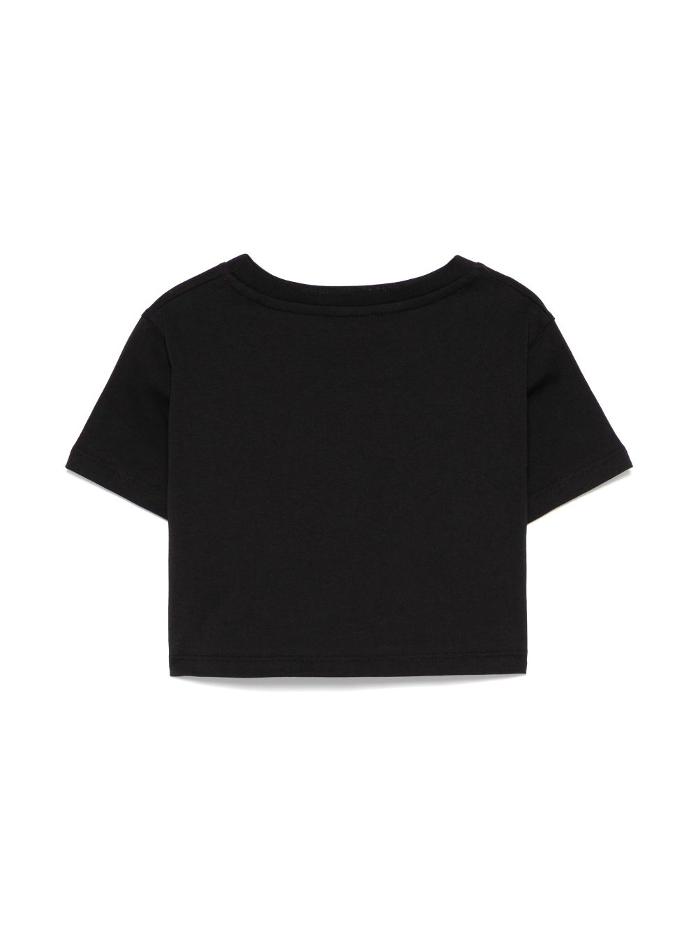 T-shirt con applicazione per bambina Balmain Kids nero con orlo dritto BW8A61 Z0082 930BC BALMAIN KIDS 