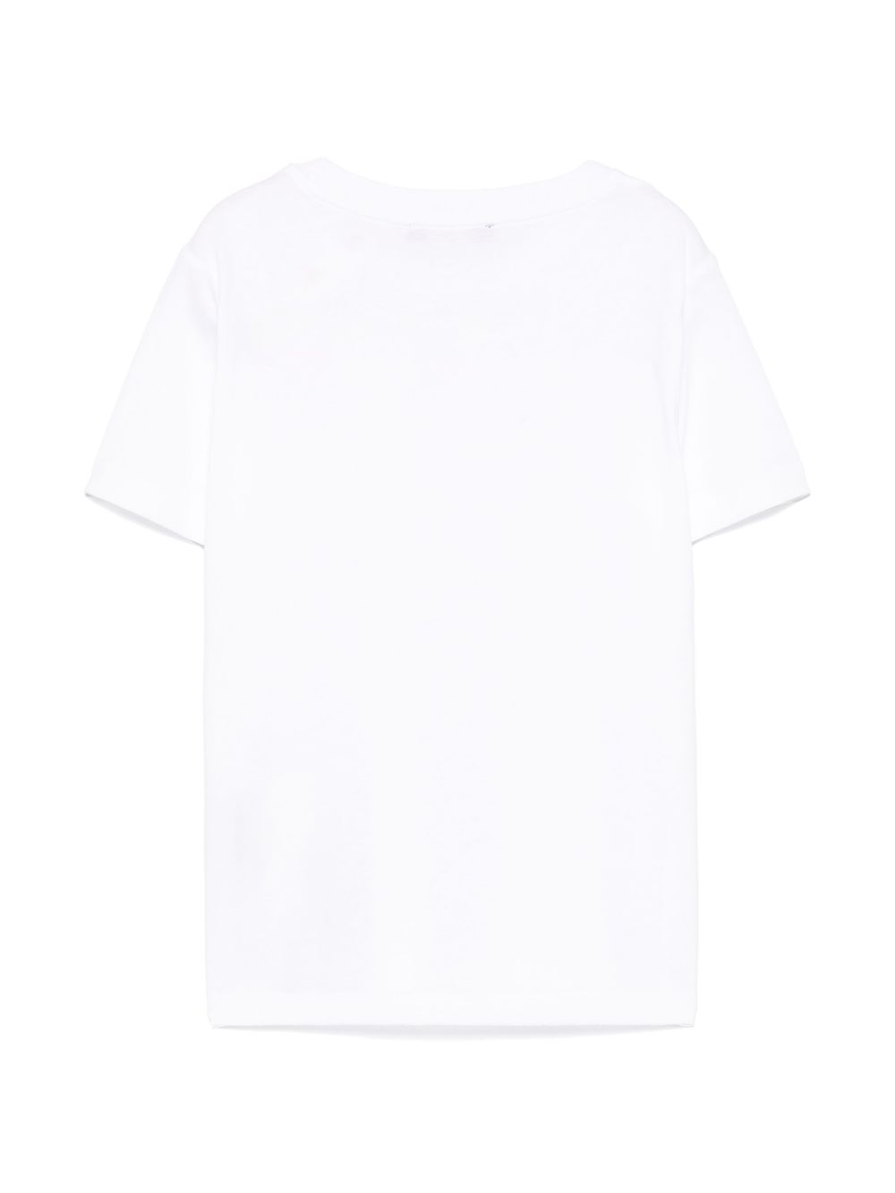 T-shirt con stampa logo per bambina Balmain Kids bianco con bottoni goffrati color oro BW8P71 Z1751 100OR BALMAIN KIDS 