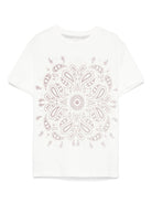 T-shirt con stampa paisley per bambino Eleventy Kids bianc con orlo dritto EW8P11 Z1292 101BD ELEVENTY KIDS 