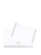 Coperta con orli a righe per neonato Il Gufo bianco con bordo a righe P25OL001B0003 0114 IL GUFO KIDS 