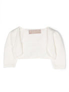 Cardigan per neonata La Stupenderia bianco con polsini a coste SJSS72 802 LA STUPENDERIA KIDS 