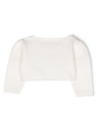 Cardigan per neonata La Stupenderia bianco con polsini a coste SJSS72 802 LA STUPENDERIA KIDS 