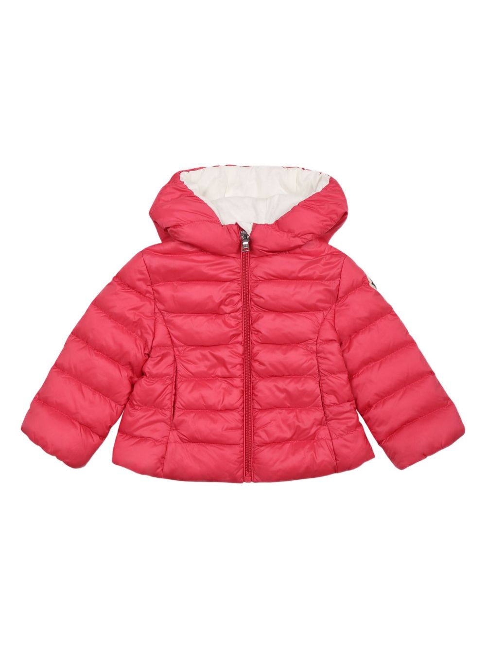 Piumino per neonata Moncler Enfant rosa con cappuccio K19511A00010597YF 542 MONCLER KIDS 