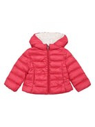 Piumino per neonata Moncler Enfant rosa con cappuccio K19511A00010597YF 542 MONCLER KIDS 