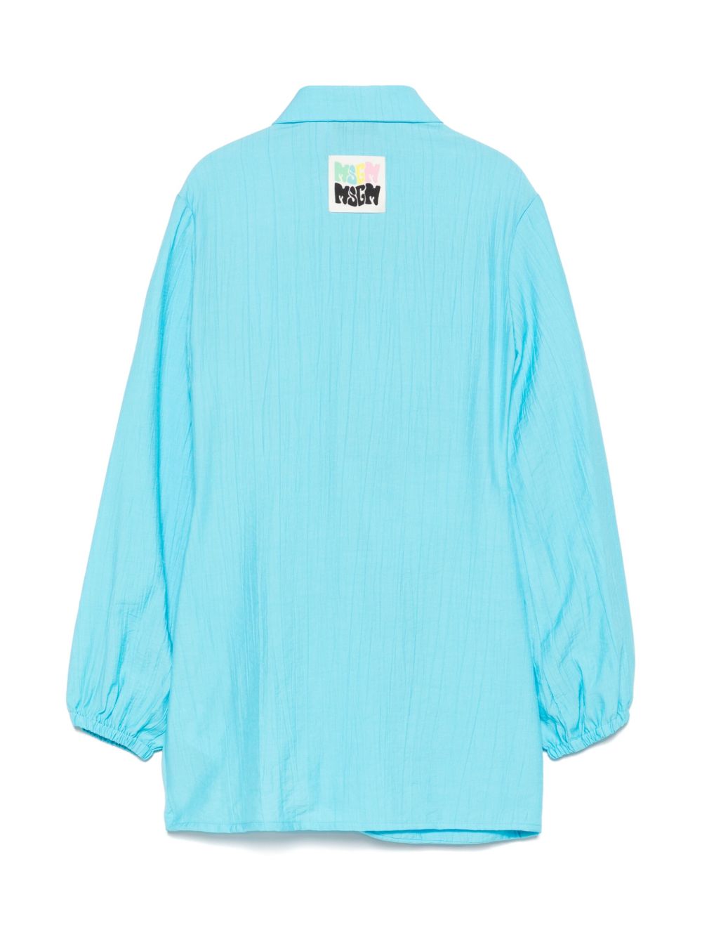 Abito per bambina MSGM Kids azzurro con dettaglio drappeggiato S5MSJGDR147 MS005 MSGM KIDS 