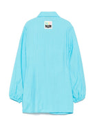 Abito per bambina MSGM Kids azzurro con dettaglio drappeggiato S5MSJGDR147 MS005 MSGM KIDS 