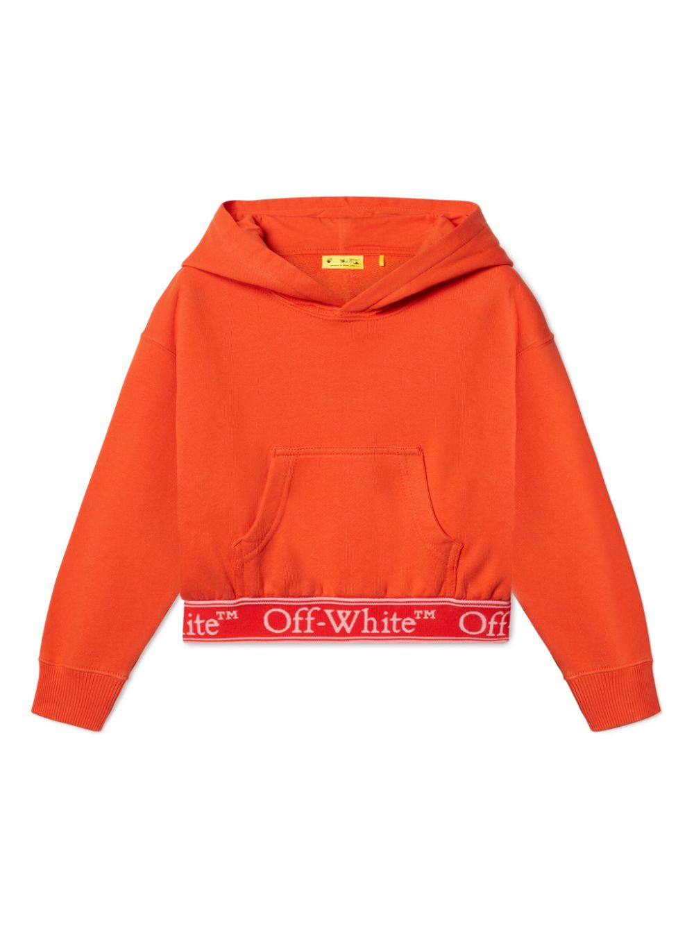 Felpa per bambina Off-White Kids Bookish arancione con banda logo OGBB005S25FLE001 2630 OFF WHITE KIDS 