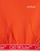 Felpa per bambina Off-White Kids Bookish arancione con banda logo OGBB005S25FLE001 2630 OFF WHITE KIDS 