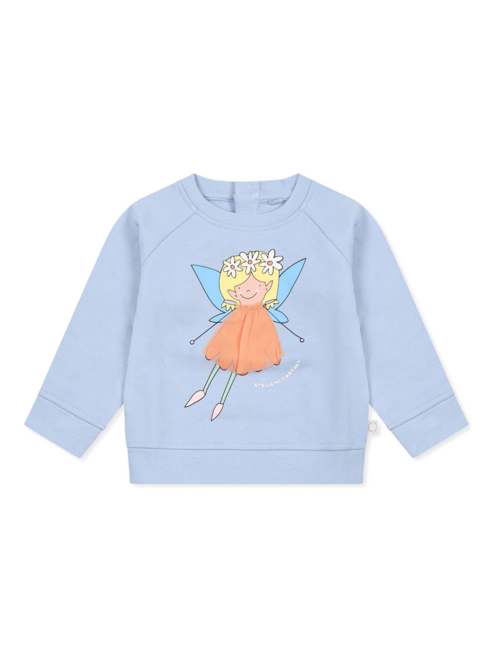 Felpa con stampa grafica per neonato Stella McCartney Kids azzurro con girocollo TW4020 Z0499 652 STELLA McCARTNEY KIDS 