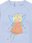 Felpa con stampa grafica per neonato Stella McCartney Kids azzurro con girocollo TW4020 Z0499 652 STELLA McCARTNEY KIDS 
