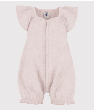 Tutina per neonati Petit Bateau rosa con dettaglio arricciature A0CNI 01 PETIT BATEAU KIDS 