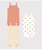 Set di tre body per neonati Petit Bateau multicolore senza maniche A0CXM 00 PETIT BATEAU KIDS 