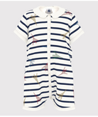Tutina per neonati Petit Bateau bianco con fantasia grafica all-over A0DE7 01 PETIT BATEAU KIDS 