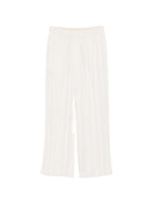 Pantaloni per donna Alysi beige con design plissettato 116138 P6021 GESSO ALYSI 