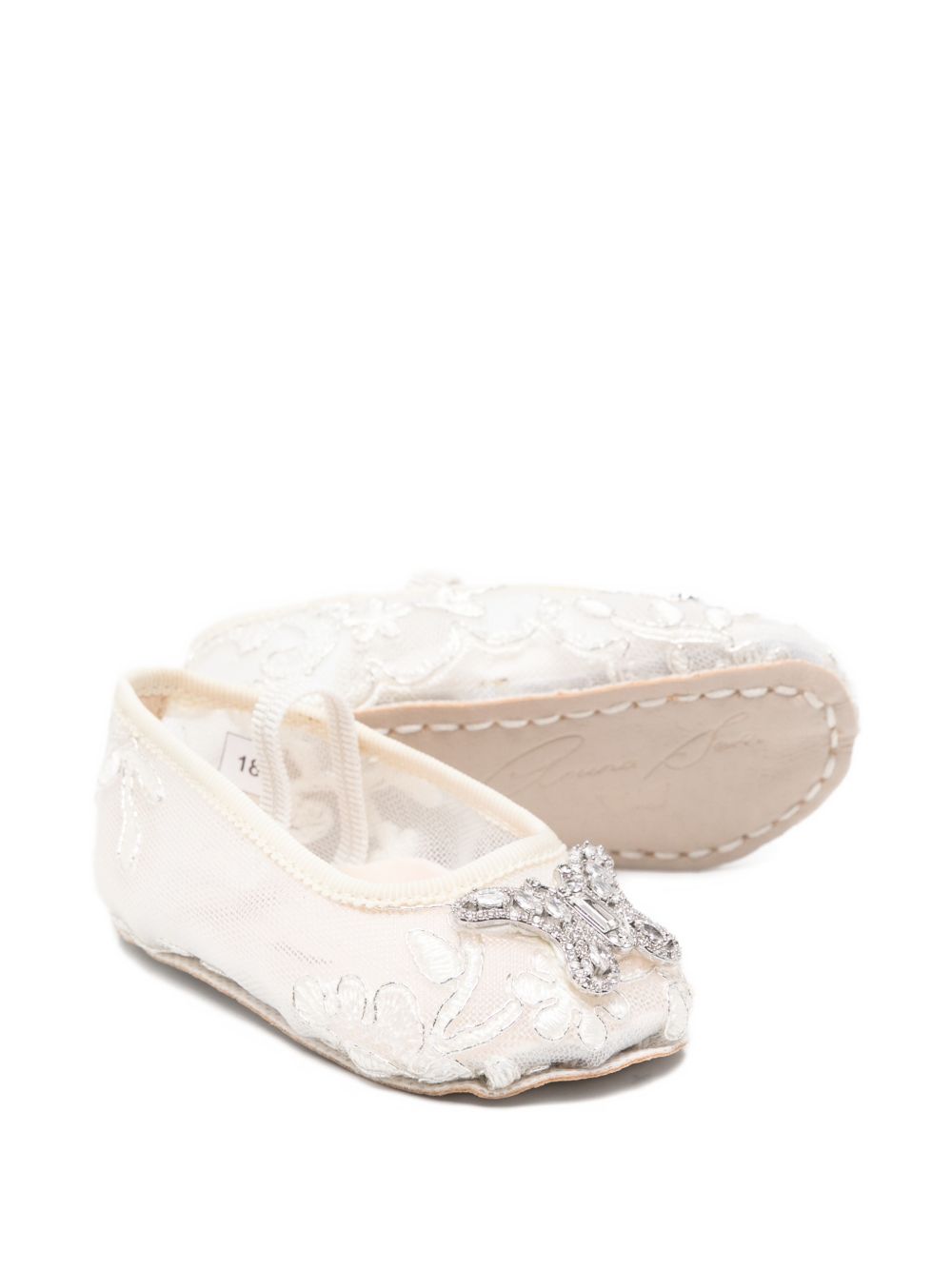 Ballerine per neonata Aruna Seth bianche con decorazione farfalla SON01 IVORY ARUNA SETH KIDS 